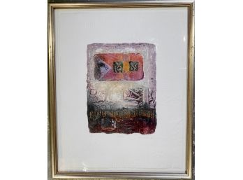 Artist Signed Framed Abstract Work On Paper - 2 Of 3