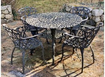 Cast Iron Outdoor Dining Set - Table And 4 Chairs *SEE DESCRIPTION*