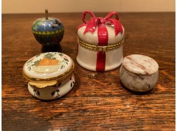 Collection Of 4 Vintage Pill Boxes