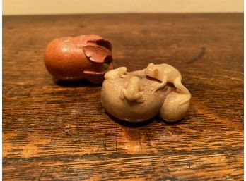 Miniature Stone Tree Frog Figurine