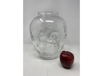 Huge Retired Tiffany & Co Signed Crystal “Bubbles” Vase 12” X 9” Hand Engraved