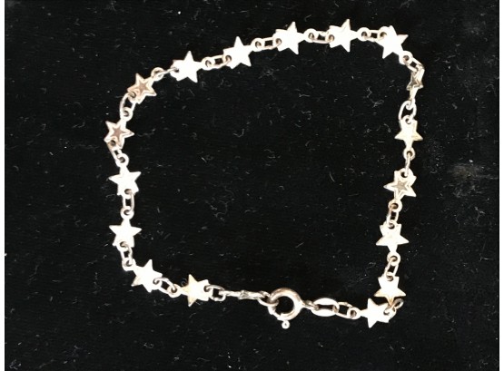 Sterling Silver 925 Ladies Star Bracelet