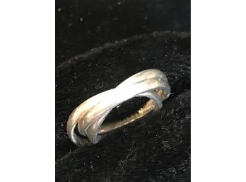 Triple Band Sterling Silver Ladies Ring Size 5