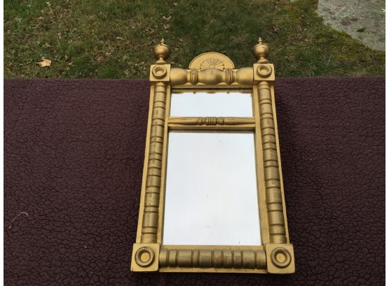 Gold Tone Architectural Form Mirror