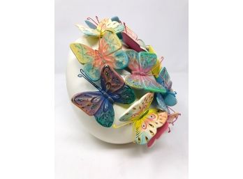 Sergio Bustamante Butterfly Egg Fine Ceramic Sculpture