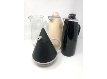 Vintage K. Shigeto 'Milano' Modernist Carafe With Three Additional Pitchers