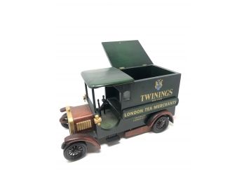 Limited Edition All Wood Replica Twinings Tea Truck With Tea Storage Cabinet