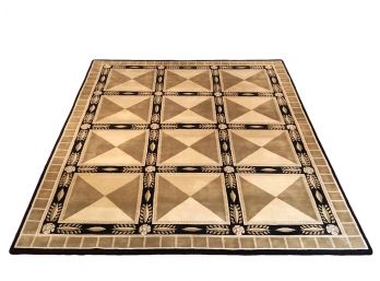 Area Rug With Bold Square Pattern (142' By 107')