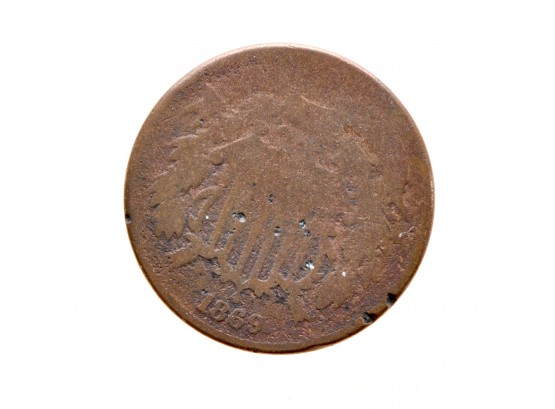 1869 Two Cent Piece 2c US Coin