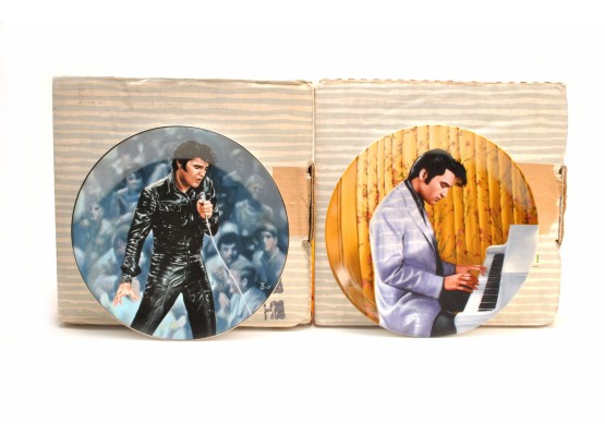 Lot Of Two Delphi LE Elvis Collector Plates - 68 Comeback Special & His Hand In Mine