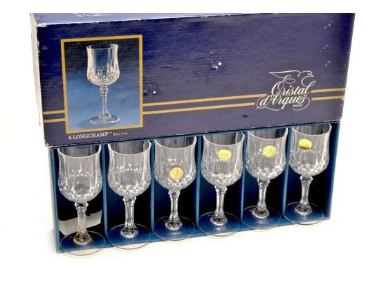12 Cristal D'arques Longchamp 6cl (2oz) Crystal Glasses