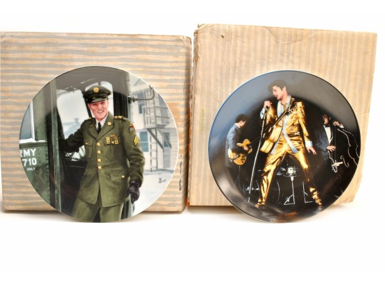 Lot Of Two Delphi LE Elvis Collector Plates - The Memphis Flash & Homecoming