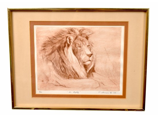 Framed Nicholas Amorosi Hand Signed Numbered Etching - His Majesty # 16/150