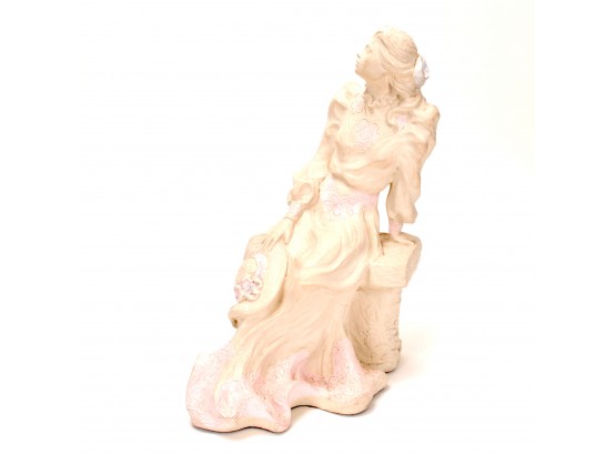 Vintage Austin Sculpture Signed Alice Heath - Victorian Woman Emily 1988 Large