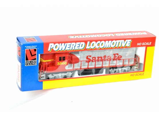 Life-like 8067 Gp38 Diesel Locomotive Santa Fe 3560 Hi Nose, Ho Scale Train