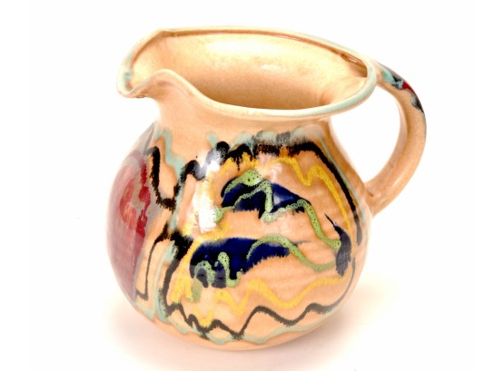 Signed Art Pottery Pitcher - Abstract
