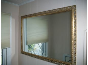 Simple & Elegant Gold Frame Beveled Edge Mirror In Gilt Frame - Large Piece  In GREAT SHAPE !