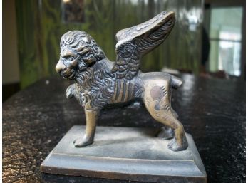 Antique Bronze Winged Griffin Figure - VERY Old Hand Made Piece