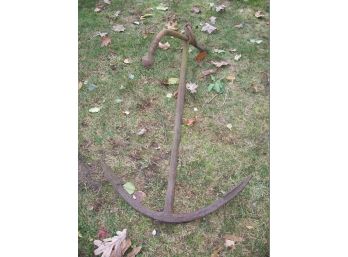 Incredible Antique Iron Boat Anchor - VERY Old - Great Nautical Item - AMAZING PIECE !