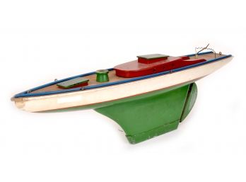 Vintage Wooden Pond Boat / Sail Boat / Yacht Made By VENTURA Of Italy