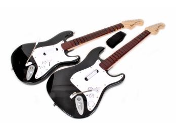 Two RockBand Guitar Hero Wireless Fender Strat Guitar Xbox360