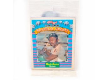 1991 Kellogg's Baseball Greats Hank Aaron (Braves) - Holo 3D Baseball Card