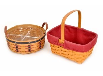 Lot Of 2 Longaberger Baskets,  Signed