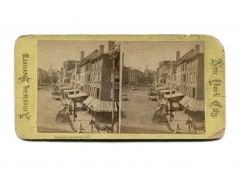 STEREOVIEW PHOTO - NEW YORK CITY STREET VIEW