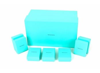 Lot Of 8 Empty Authentic Tiffany & Co. Blue Jewelry Gift Boxes