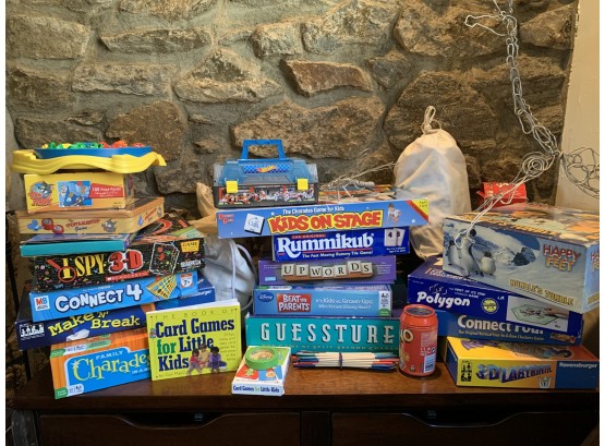 Large Assortment Of Board Games & Toys