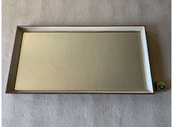 Large Mirror With White And Gold Frame