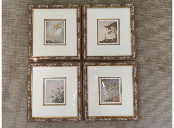 Four Coordinating Fairy Prints, Well Framed