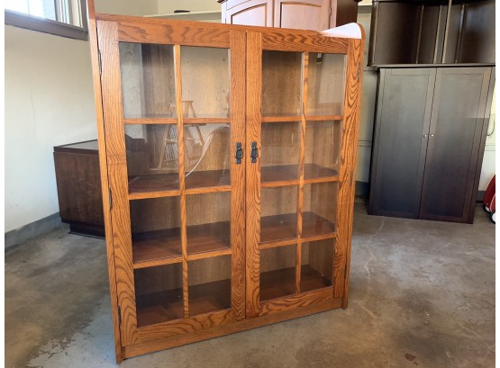 Mission Style Two Door Glass Cabinet By CF Kent Co