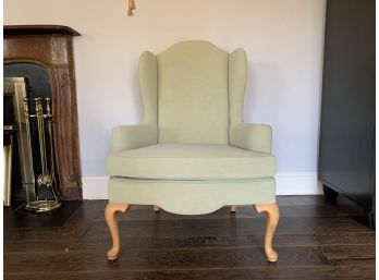 Beautiful Ethan Allen Wing Chair In Sage Green