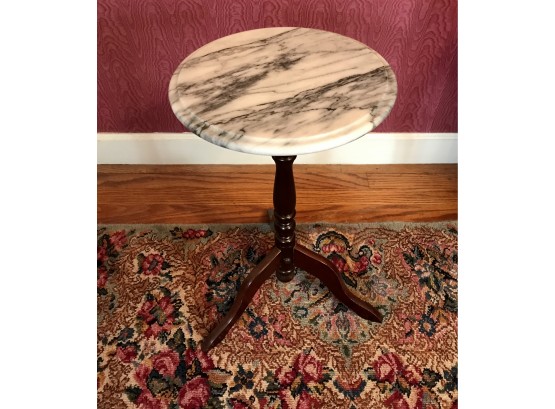 Marble Top End Table / Plant Stand