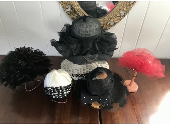 Collection Of 5 Like New Stunning Vintage Hats