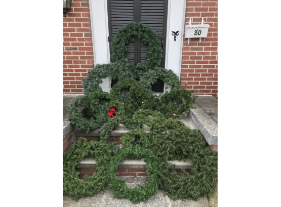 Huge Lot Of Holiday Wreaths