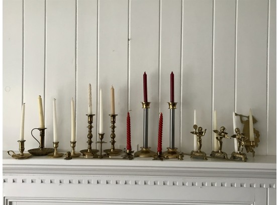 Huge Lot Of Miscellaneous Quality Candlesticks