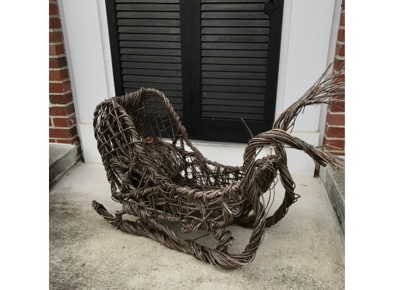 Well Made Rustic Grapevine Sled #2