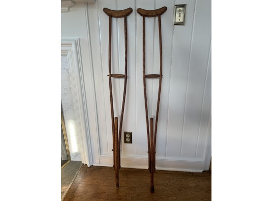 Antique Wooden Crutches