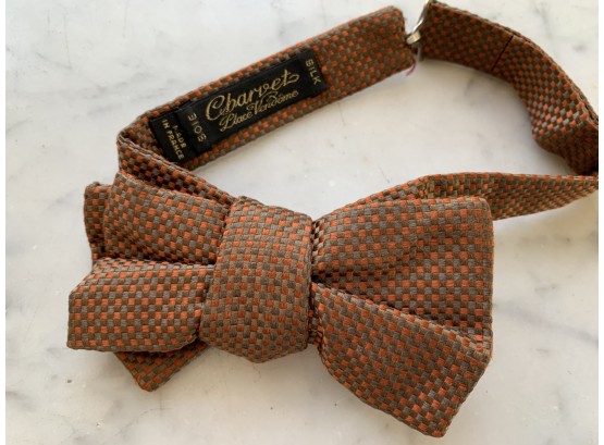 Silk Charvet Bow Tie From Saks Fifth Avenue, Retail $235