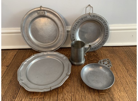 Antique & Vintage Pewter Collection Including Stede And York Metalcrafters