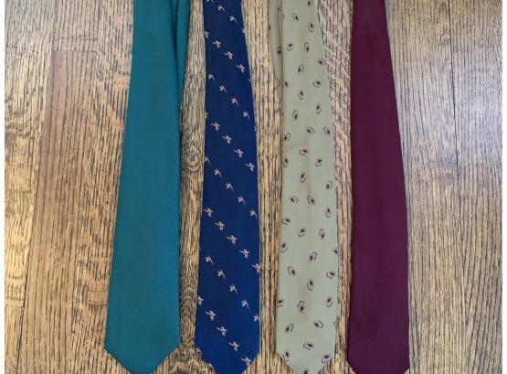 Four Vintage Thin Style Ties Including Armani