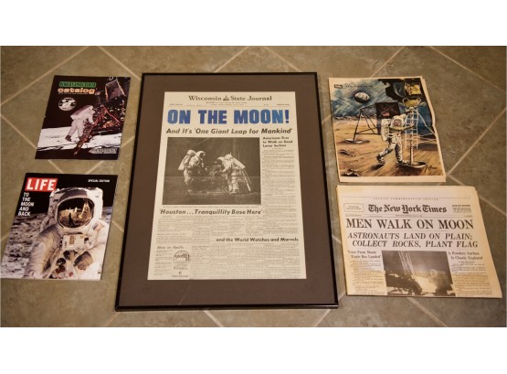 'Men Walk On The Moon' Printed Memorabilia