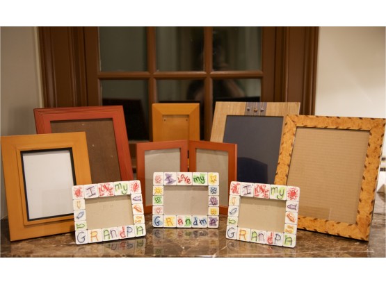 Collection Of Various Sized Photo Frames Including 'I Love My Grandpa And Grandma' (9 In Total)