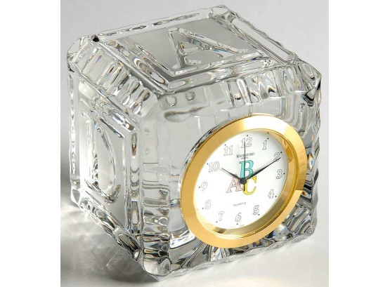Waterford Crystal Baby Block Clock