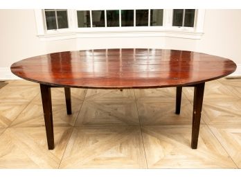 Antique English Cherry Oval Wood Dining Table (RETAIL $3,295-See Receipt)