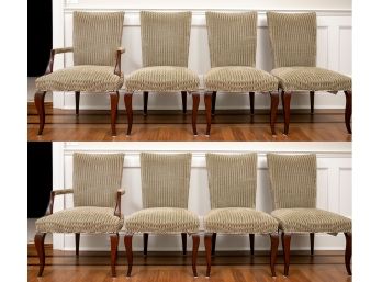 Set Of Eight Barbara Barry Collection For Baker Tailored Dining Chairs (RETAIL $18,742-See Receipt)