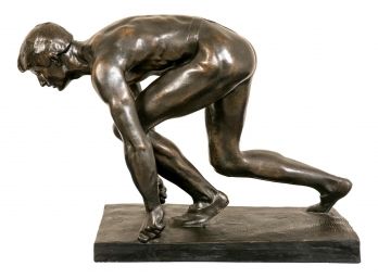 Signed Metropolitan Museum Of Art 'MMA' Runner Sculpture