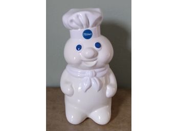 1988 Highly Collectible Pillsbury Doughboy White Ceramic 12' Cookie Jar